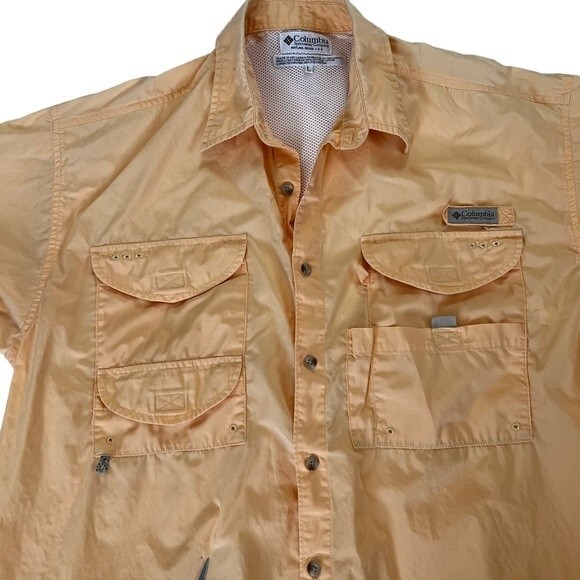 Columbia PFG Performance Fishing Gear Large Utility Shirt Short Sleeve - Picture 8 of 14